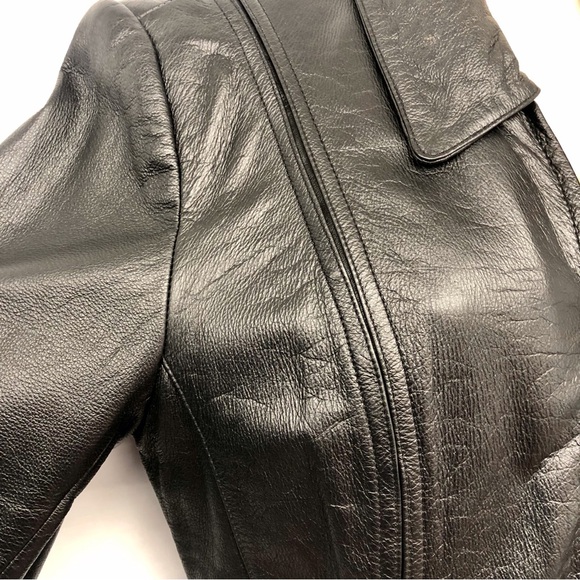 Jones New York Black Leather Jacket - Picture 3 of 16